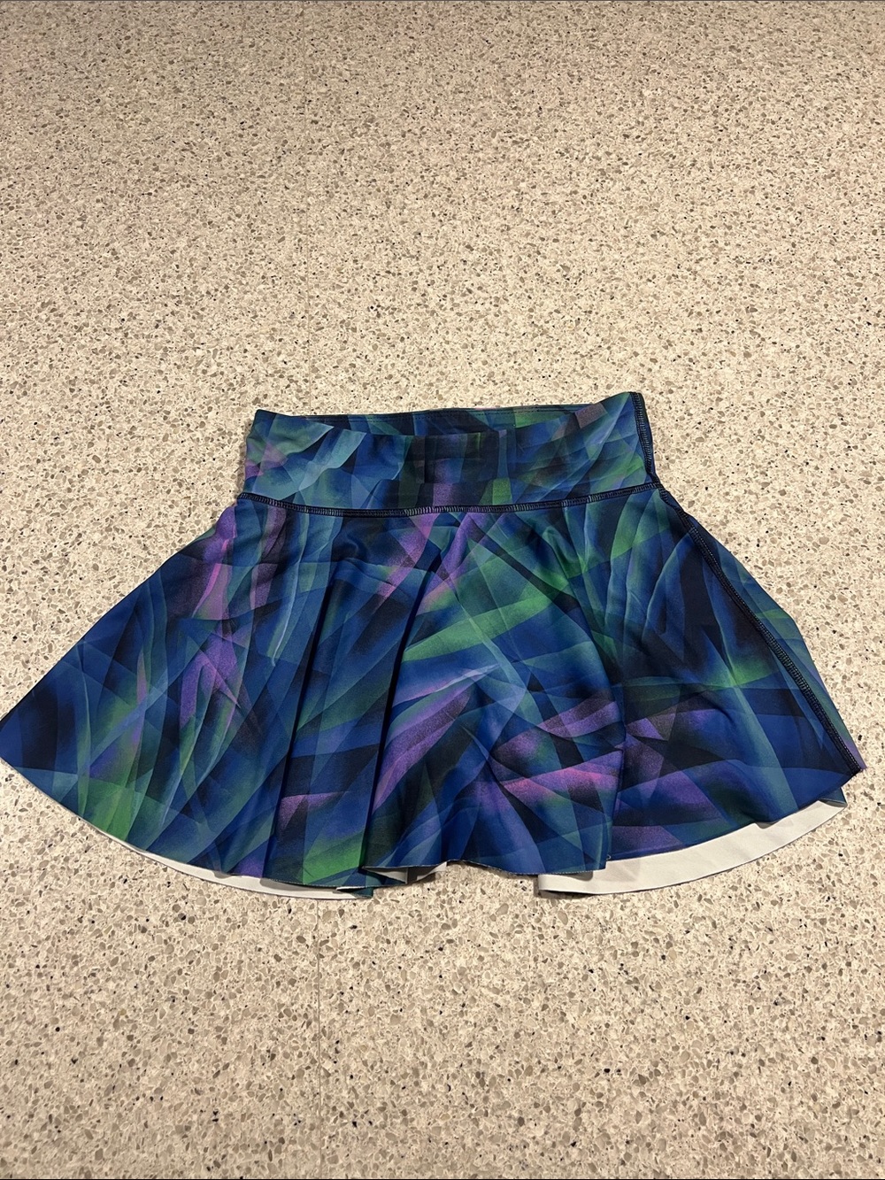 Old Navy Blue, Green & Purple Abstract Skater Skirt